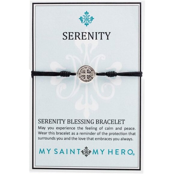 Meditative Blessing Bracelet with Gold/Silver Medal - Wearable Peace Reminder - Picture 1 of 3